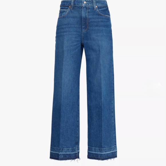 Paige Spotlight Wide Leg Distressed Hem Jeans 29 LN - Picture 13 of 13